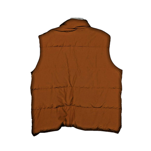 REI Cooperative Mens XXL Rust Orange Wallace Lake Down Vest Fleece Collar Puffer - Picture 2 of 8